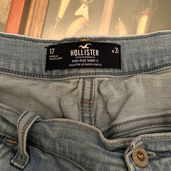 Hollister Size 17 Jean Shorts 31 Waist - Picture 3 of 8